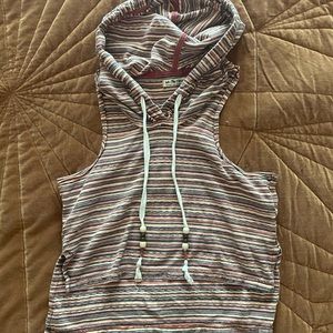 Free people striped hoodie tank